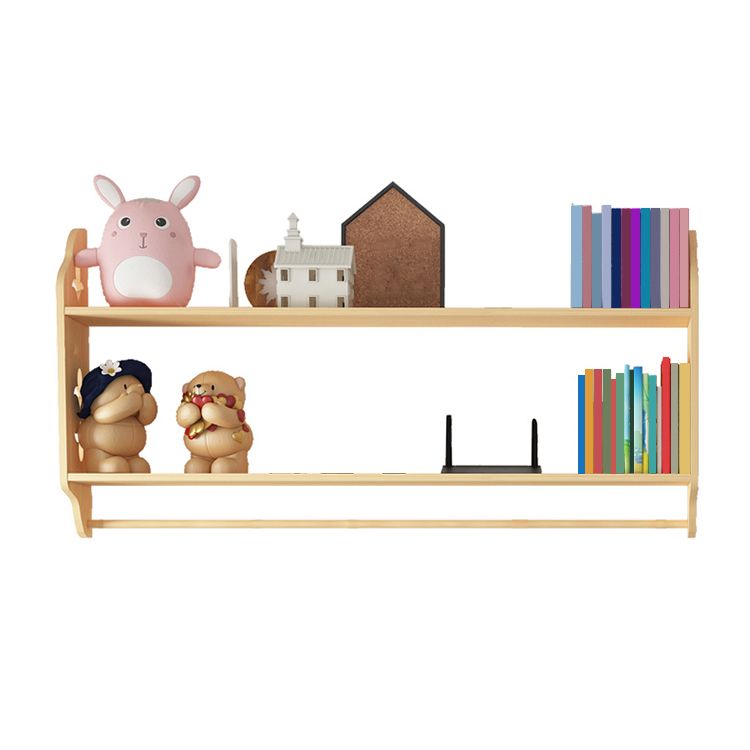 Modern Style Wood Bookshelf Wall Mounted Bookcase for Study Room