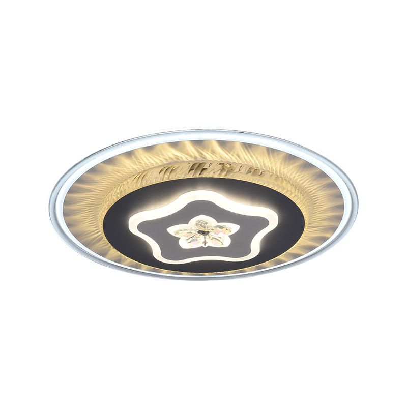 Plafonnier LED gris étoile/cœur aimant, luminaire moderne en acrylique à montage encastré pour chambre à coucher