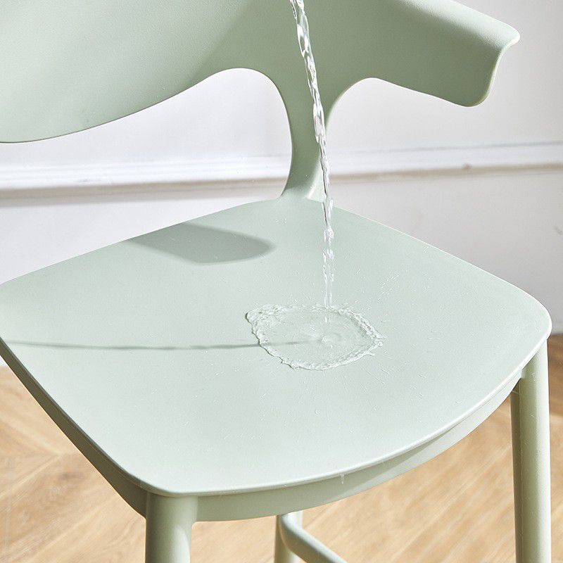 Contemporary Acrylic Bar Stools Indoor Low Back Counter Chair