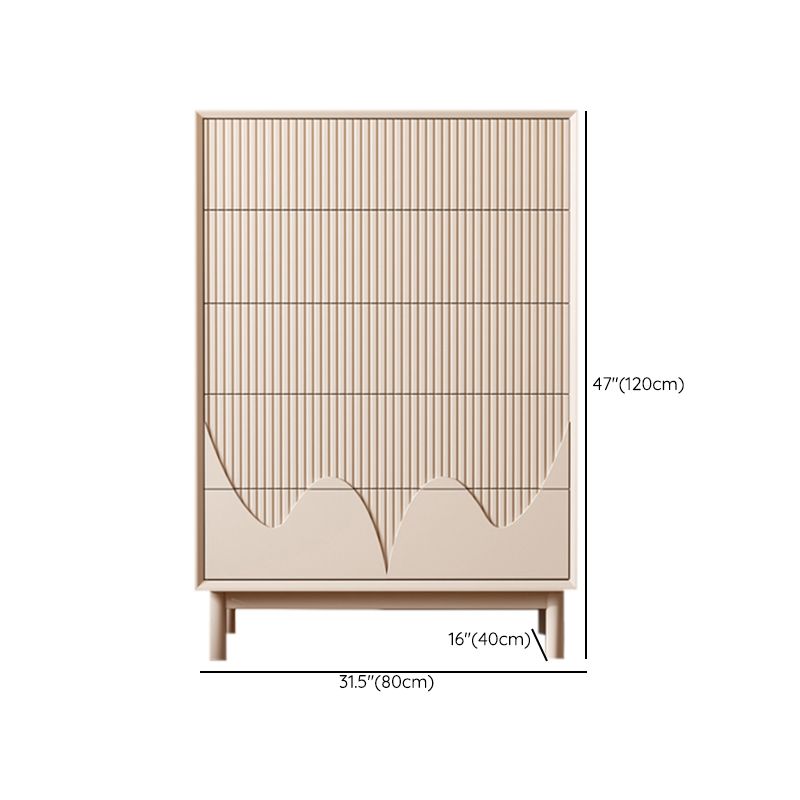Contemporary Storage Chest Dresser Wooden Chest with Drawers