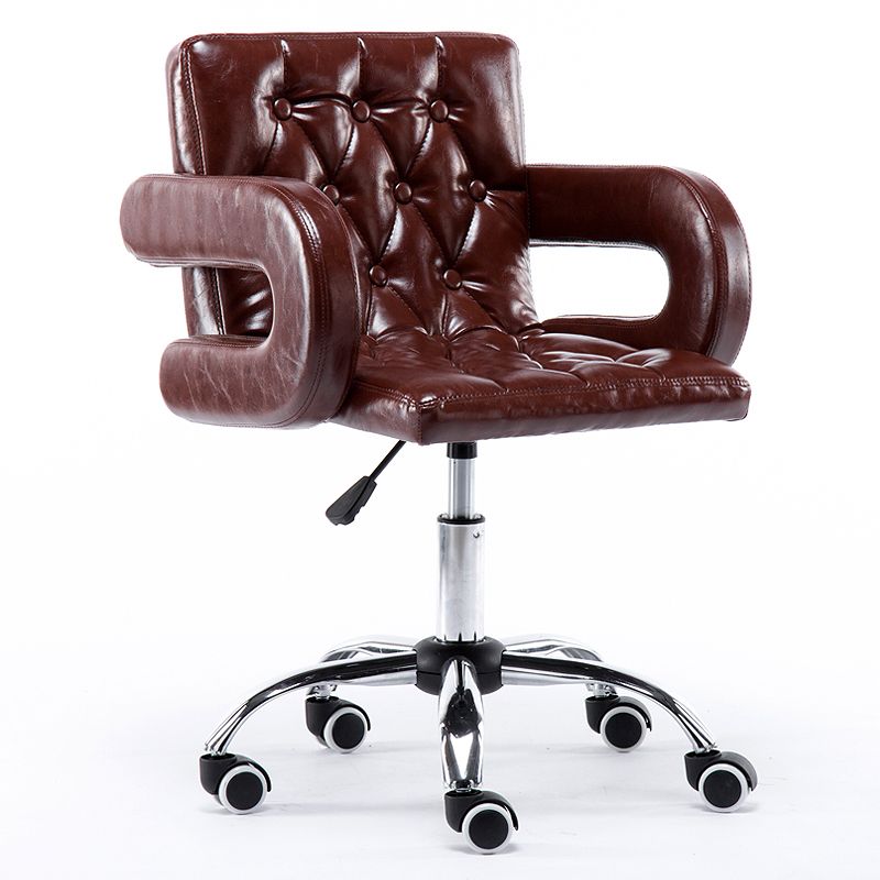 Modern Armed PU Upholstery Bar Stool Adjustable Swivel Backrest Counter Chair
