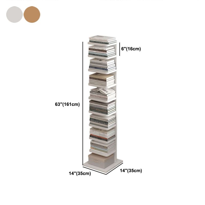 13.78"W Bookcase Contemporary Style Bookshelf for Home and Office