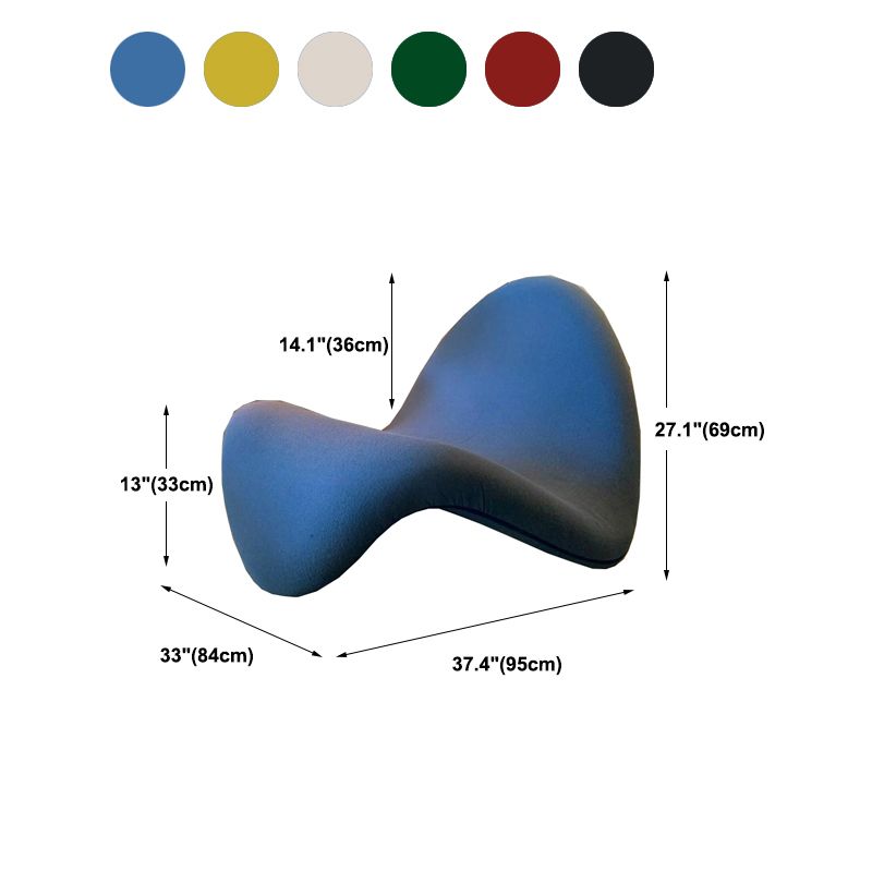 37.4" Wide Scandinavian Style Single Sofa Chair Fixed Backed Armless Chair