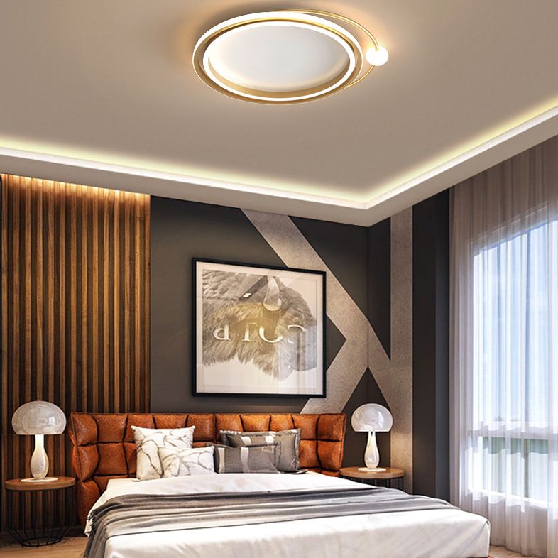 2,3-inch ultradunne cirkels LED-plafondlamp Hedendaags minimalisme Aluminium verlichtingsarmatuur voor slaapkamer
