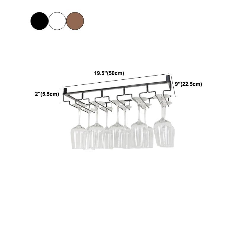 Modern Hanging Wine Glass Rack Metal Glass & Stemware Holder under Cabinet