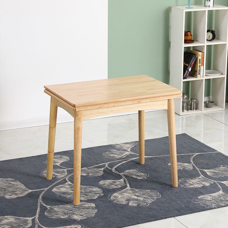 Ensemble de salle à manger en bois massif moderne avec table rectangle de table de conception d'espace meubles de table à manger