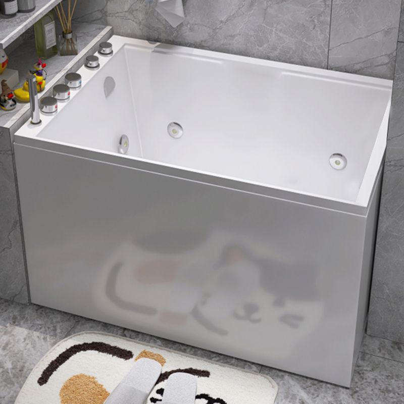 Modern Style Apron Front Bathtub Rectangular Acrylic Bathtub in White