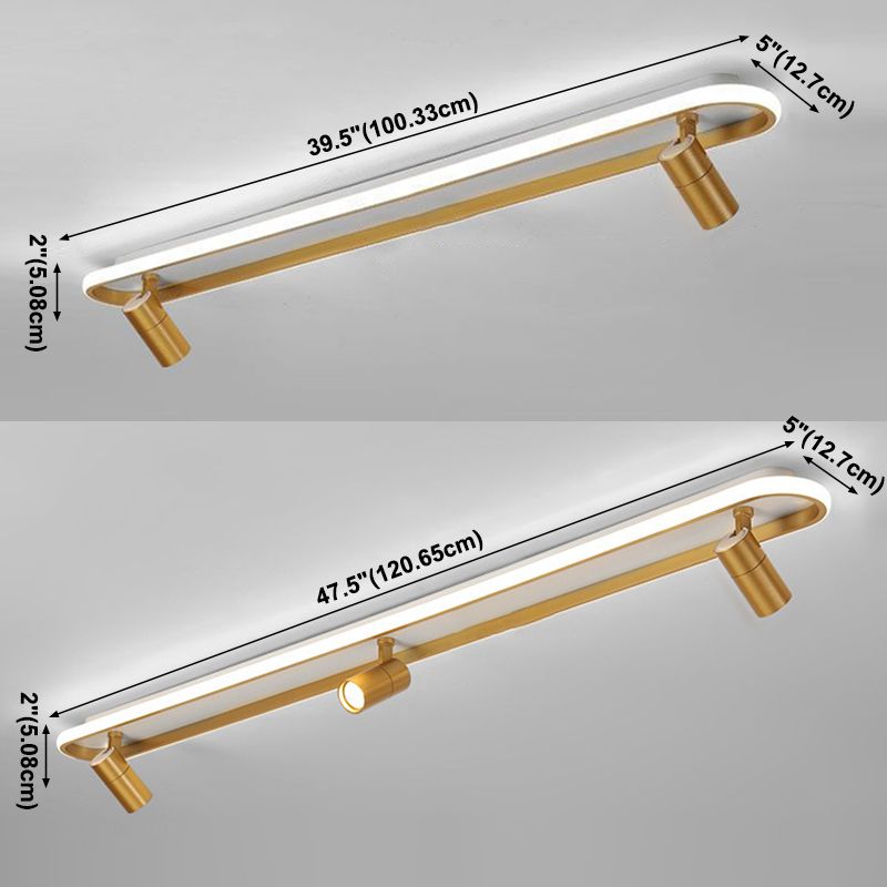 Moderna lampada da soffitto a LED con faretto dorato da incasso per negozio di abbigliamento