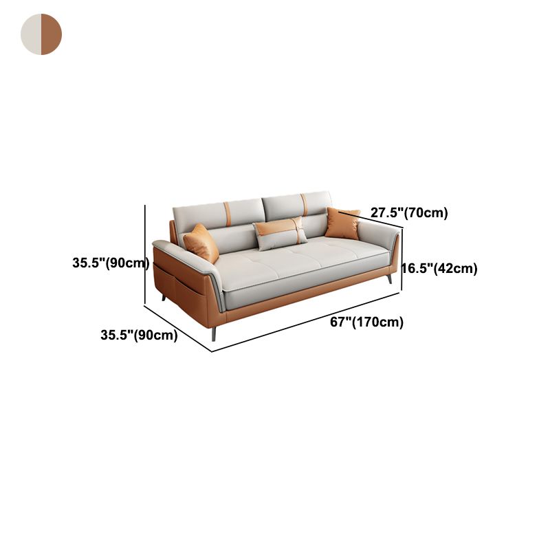 Glam Sewn Pillow Back Standard Pillow Top Arm Slipcovered Sofa