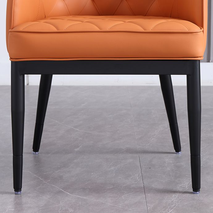 Contemporary Dining Chair Arm Dining Chair with Metal Legs for Kitchen