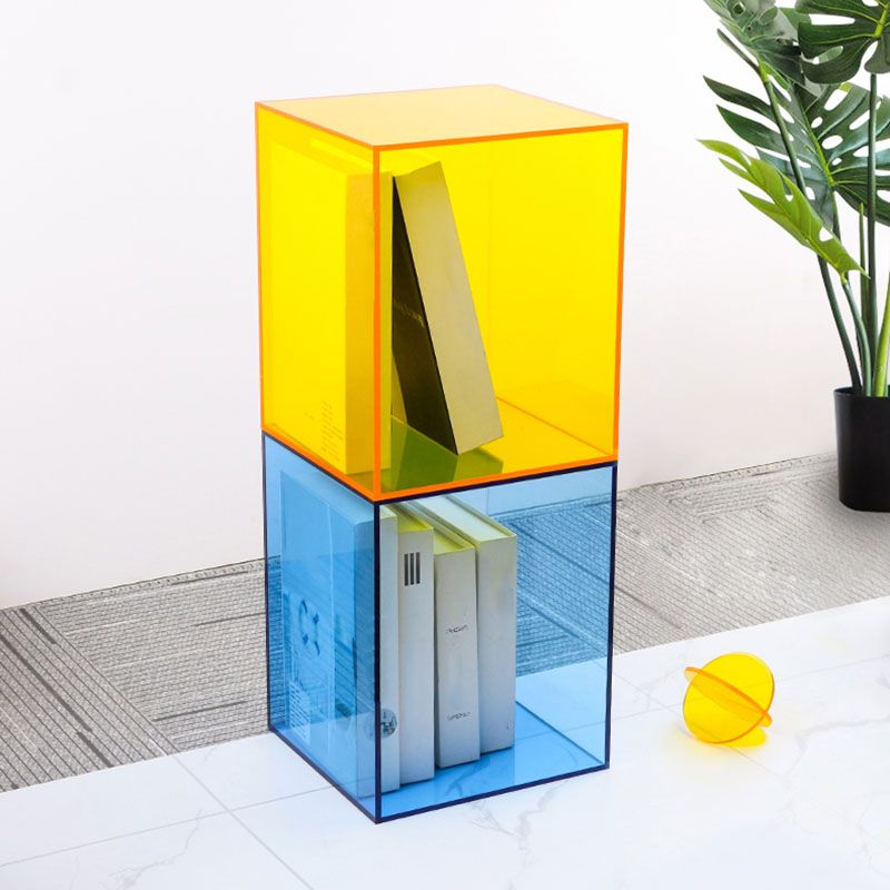 Modern Style Closed Back Bookshelf Vertical Acrylic Bookcase for Office