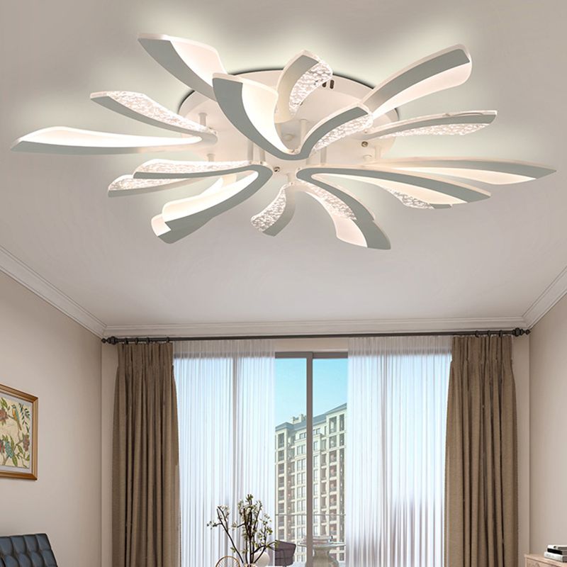 Pissenlit près du plafond éclairage lampe de montage de plafond LED nordique avec abat-jour en acrylique