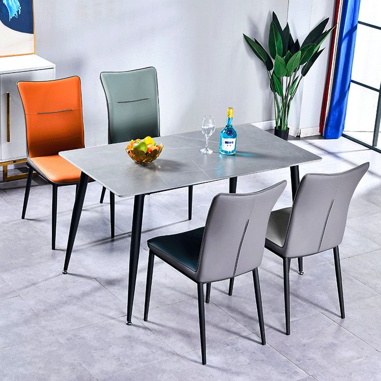 Chaise d'appoint scandinave pour la maison, chaise d'intérieur à dossier solide en métal, pour salle à manger