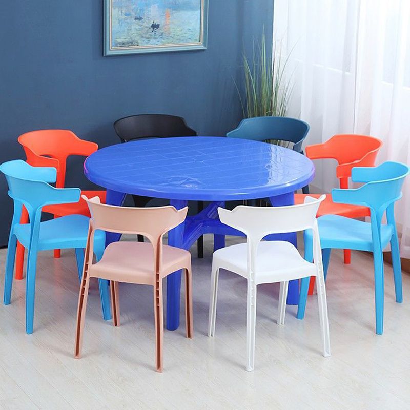 Dining Room Armless Chairs Plastic Contemporary Style Chair for Home