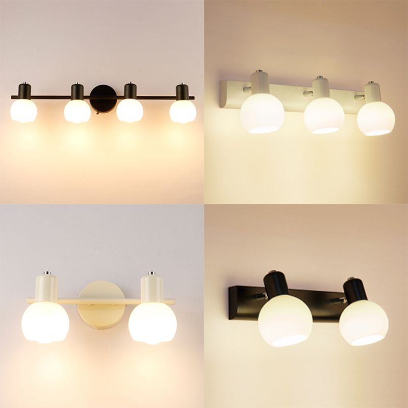 Luminaire d'éclairage en forme de balle Simplicité style luminaire mural métallique