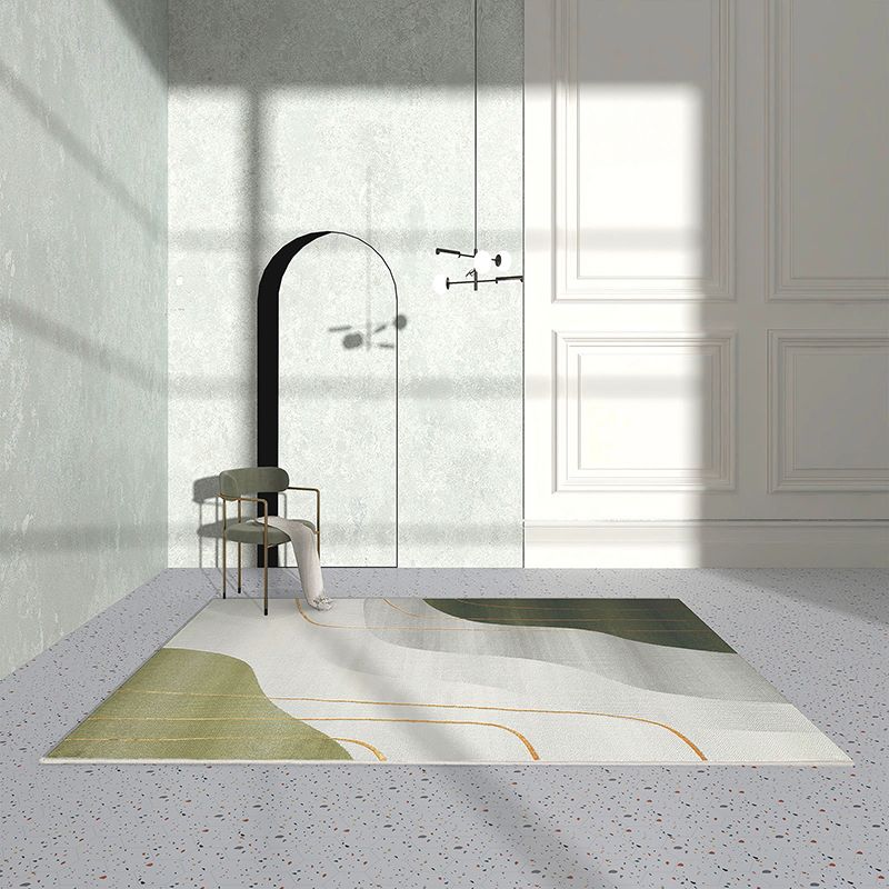 Modern Polyester Carpet Trendy Zebra Pattern Carpet Non-Slip Area Rug for Living Room