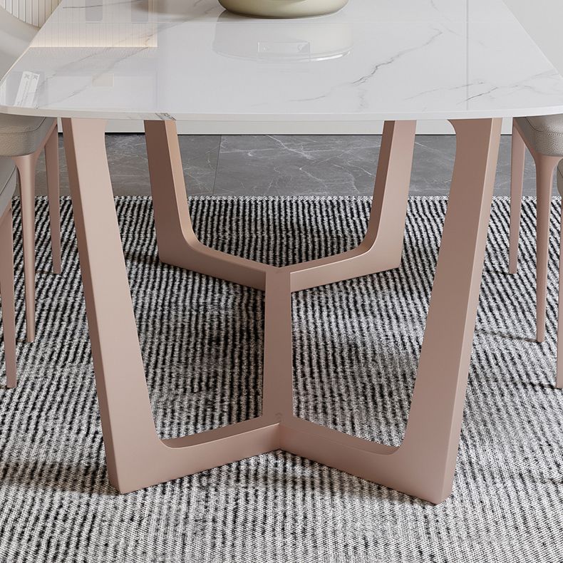 Extendable Sintered Stone Top Dining Set Rectangle 1/4/5/7 Pieces Dining Table with Chairs