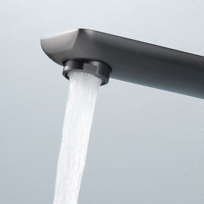 Lever Handle Wall Mounted Bathroom Faucet Modern Faucet with Hot and Cold Indication
