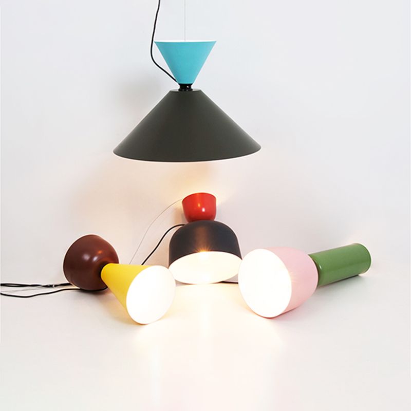 Shaded Hanging Light Fixture Nordic Style Metal Ceiling Pendant Light for Dinning Room