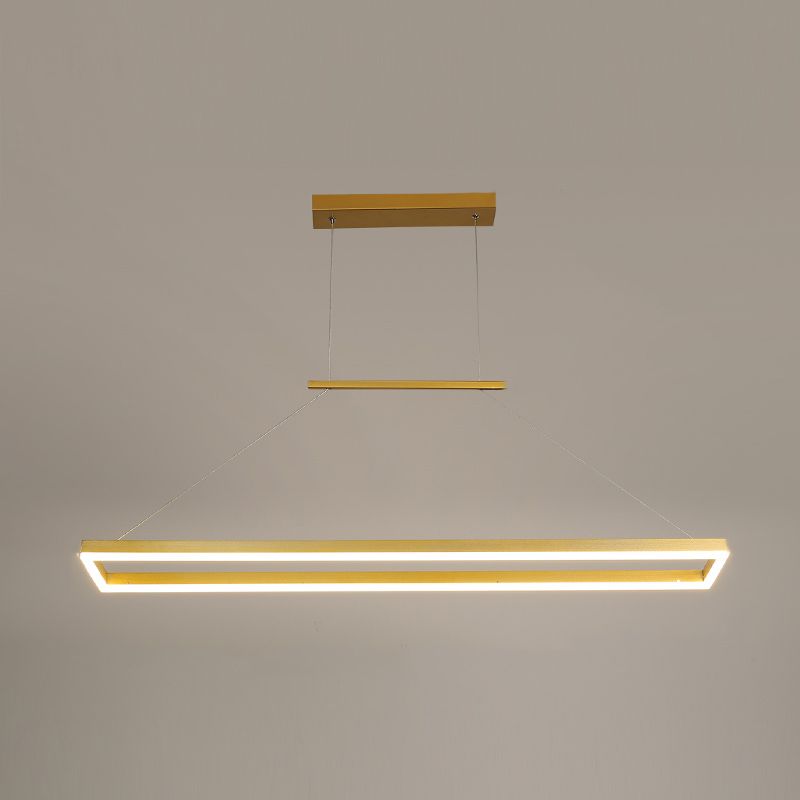 Rechteckform Island Leuchttäle Metal 1 Light Island Lighting