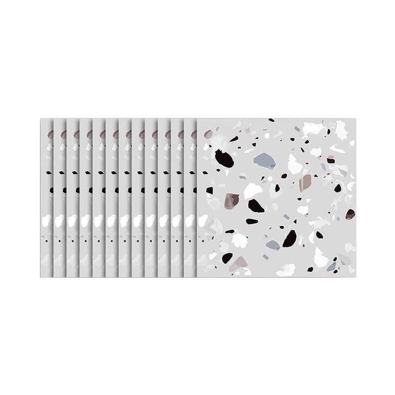 Peel off Terrazzo Wallpaper Panel Set Industrial PVC Wall Covering, 12.2-sq ft (50 Pcs)
