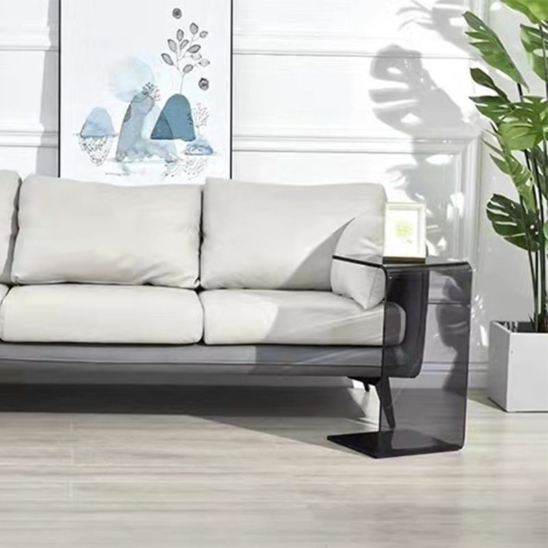 Modern Style Black/tan/transparent Acrylic Rectangular Material Side Table