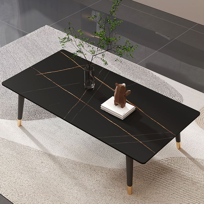 4 Legs Single Coffee Table Modern Slate Rectangular Coffee Table