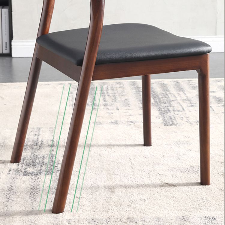 Silla de comedor de cuero de cuero de cocina moderna