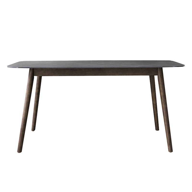 Mid-Century Modern Dining Table Sintered Stone Dining Table with 4 Legs