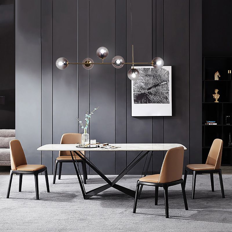 Accesorio de lámpara de araña de comedor de estilo moderno comedor de cocina sombra de vidrio luz colgante