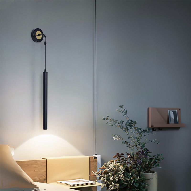 Illuminazione da parete in metallo in metallo lineare in stile moderno fullpocce a parete singola