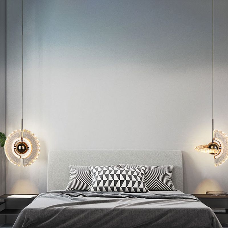 Zeitgenössisches Schlafzimmer im Mini -Anhänger Acrylhänge Deckenlicht mit 2 Lichtern
