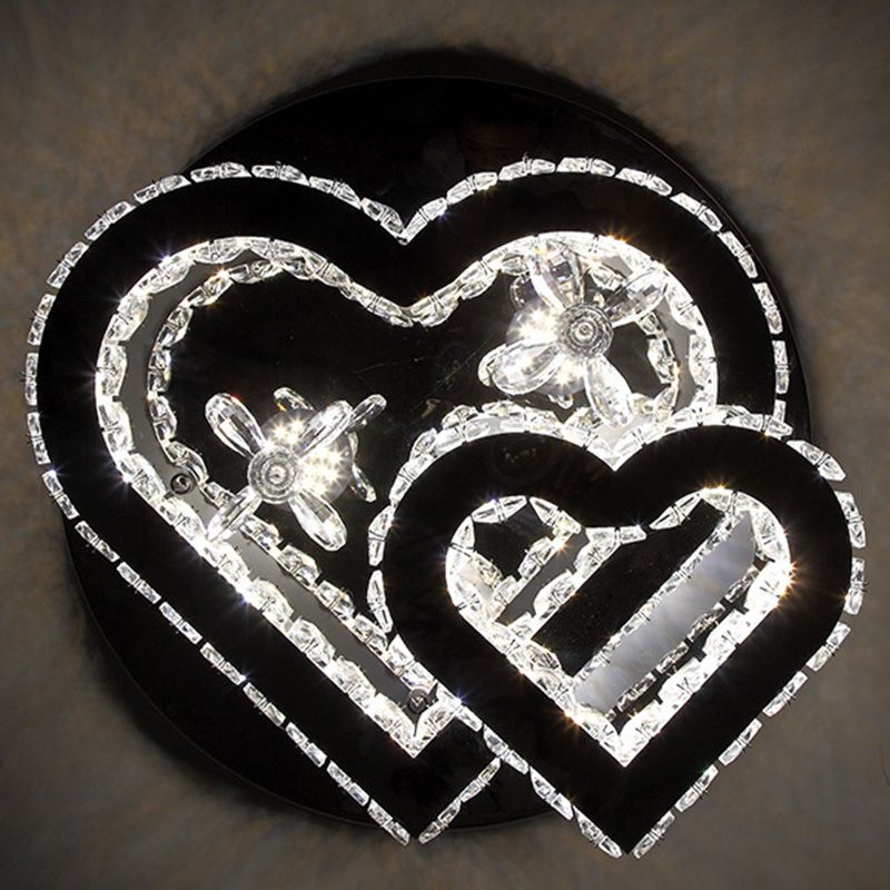 Specchio in acciaio inossidabile a fiuto a 2 livelli Amante con il cuore in acciaio inossidabile LIMA LED CRIDURANZA CRIDUALE CRIDUALI