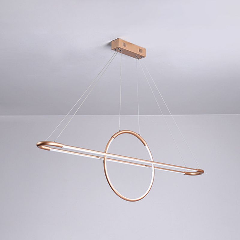 Geometric Island Light Modern Kitchen Island Lighting Metal 2 Light Island Ceiling Light