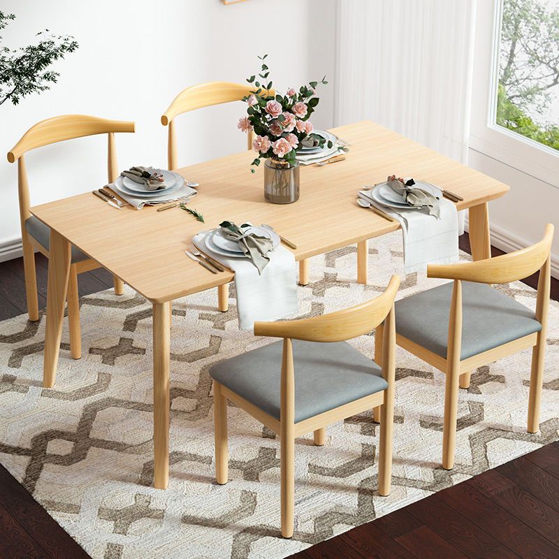 Modern Restaurant Open Back Side Chair Matte Finish Upholstered Dining Chair