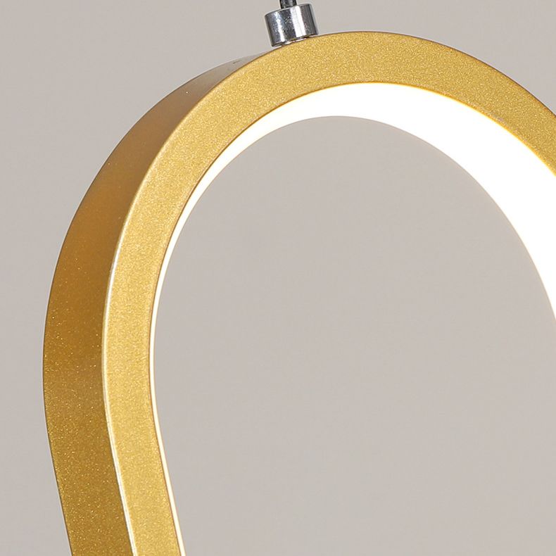 Modern Creative LED Pendant Light Aluminium Linear Indoor Hanging Lamp with Silicone Shade