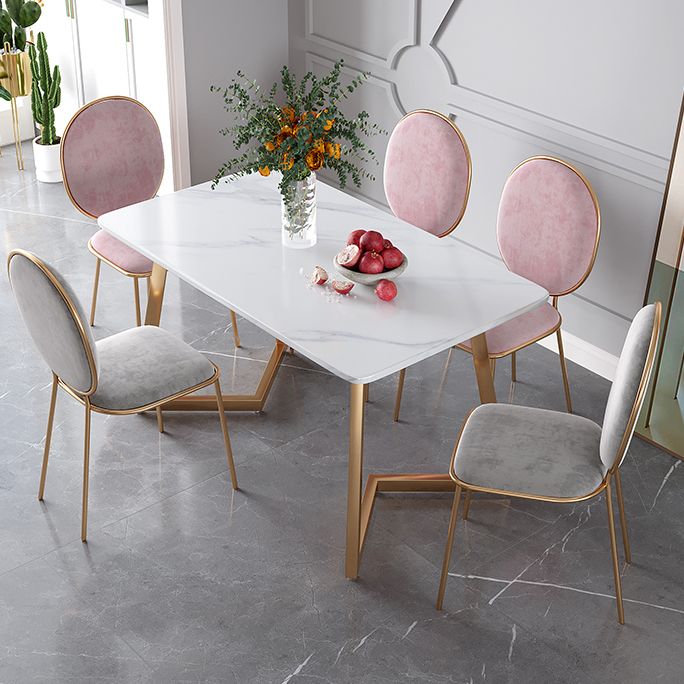 Stone Top Double Pedestal Table Traditional Luxury Rectangle White Dining Table