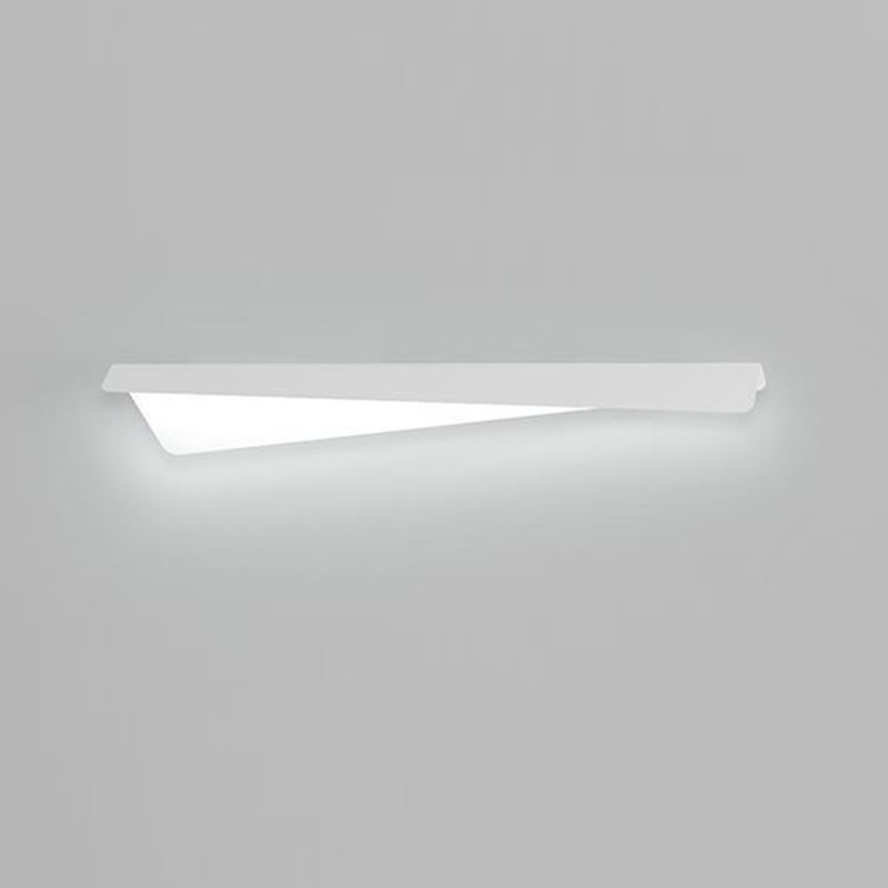 Geometric Wall Lighting Modern Metal 1 Light Wall Sconce in White