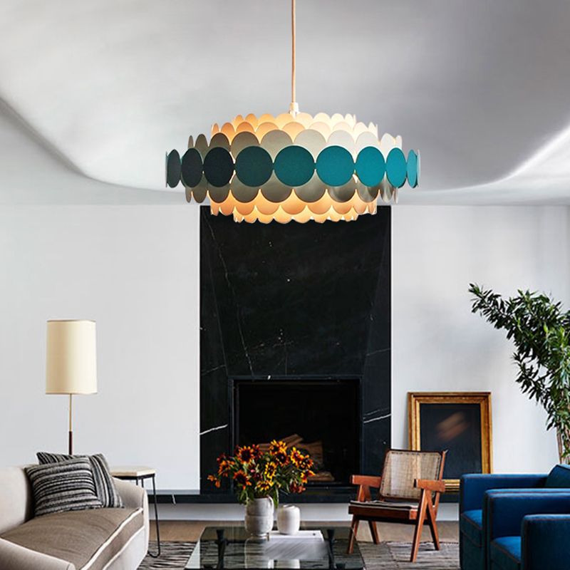 Almacenamiento de la lámpara de lámpara de estilo moderno accesorio de iluminación colgante para sala de estar