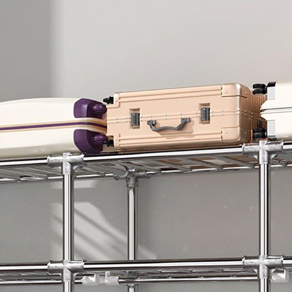 Contemporary Style Steel Wardrobe 2-Tier Metal Wardrobe Closet for Home