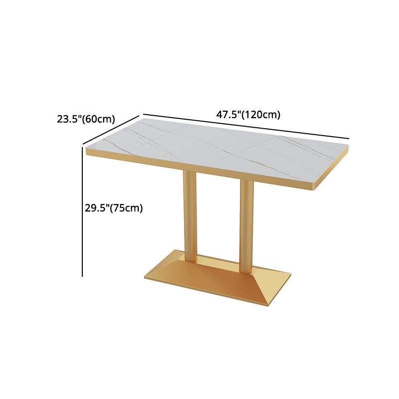 Glam Style 1/2/3/5 Pieces Dining Table Set Metal Dining Room Furniture Set