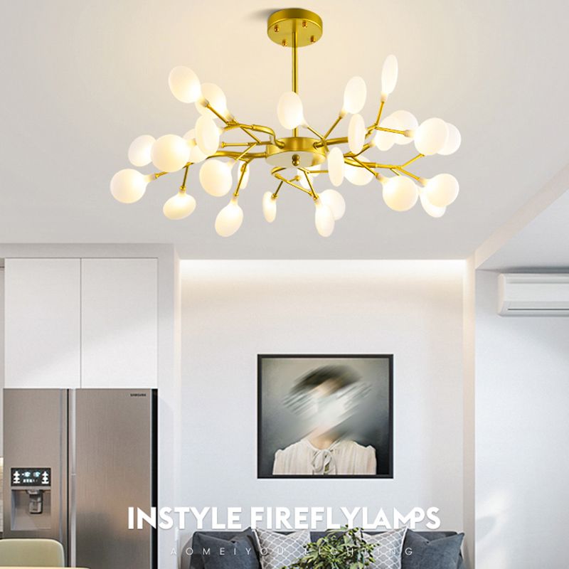 Metall einzigartige Form Kronleuchter leichter moderner Stil Multi -Light Hanging Lampe für Esszimmer