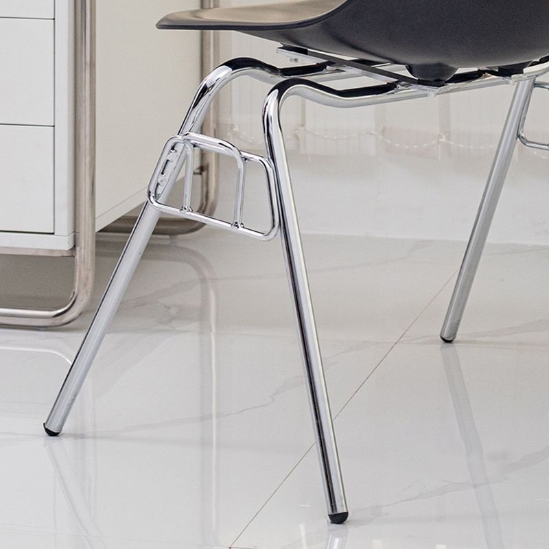 Sedia da pranzo in metallo moderno sedia senza bracciole sedia da pranzo in plastica per uso del ristorante