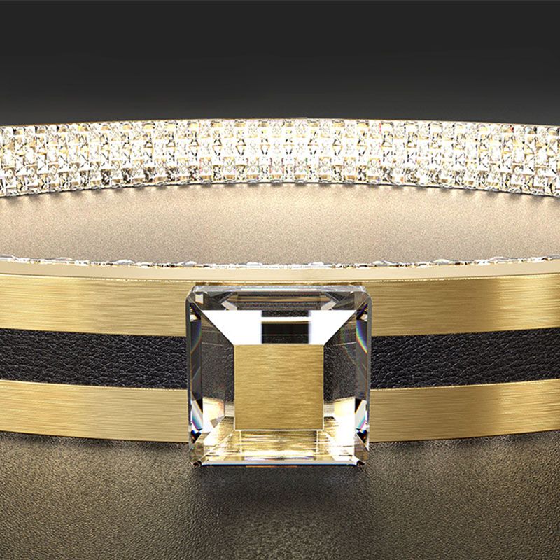 Postmodern Oblong LED Island Lighting Metallic Dining Room Suspension Lamp