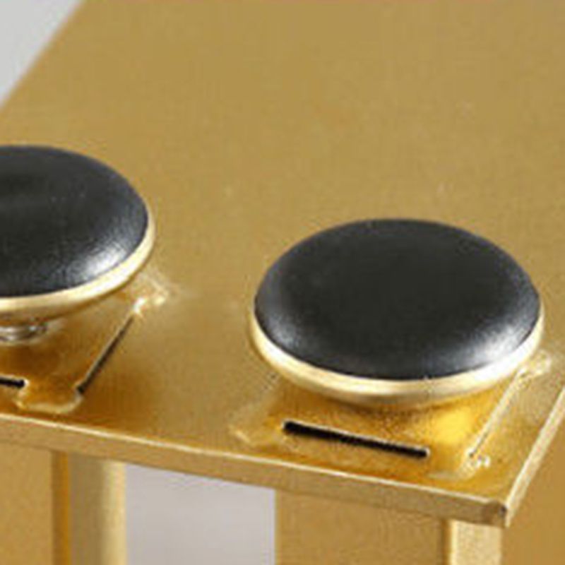 Glam Sintered Stone Bar Table Metal Base Bar Table for Kitchen Living Room