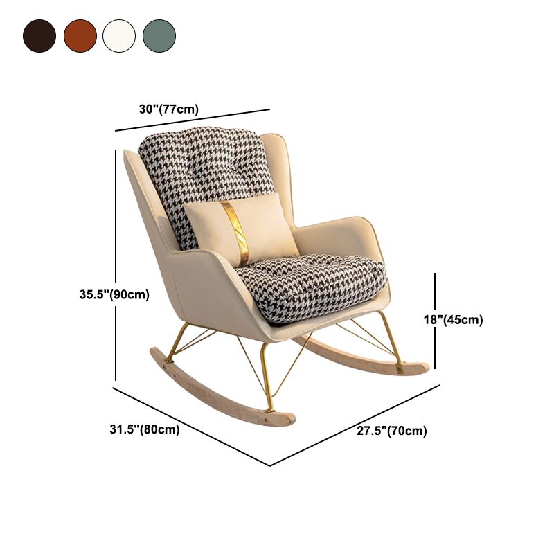 Modern Rocking Chair Pillow Detail Rocker Chair with Ottoman