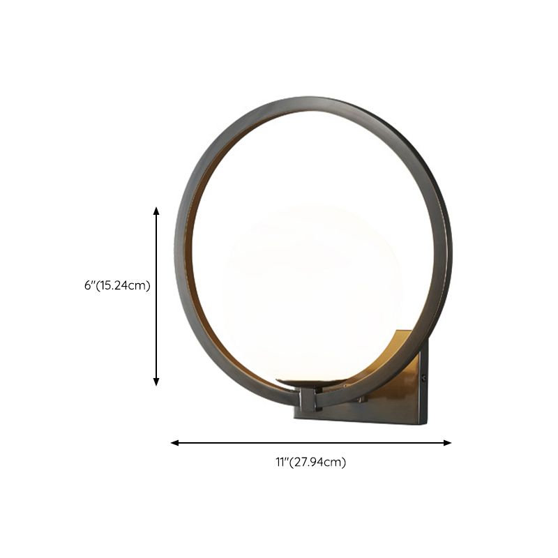 Industrial Wall Light Simple Glass Shade Wall Light Sconce for Living Room