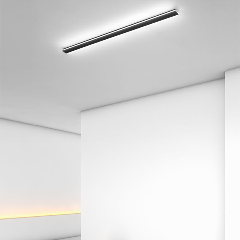 Plafonnier encastré à LED linéaire, luminaires de plafond modernes avec abat-jour en acrylique