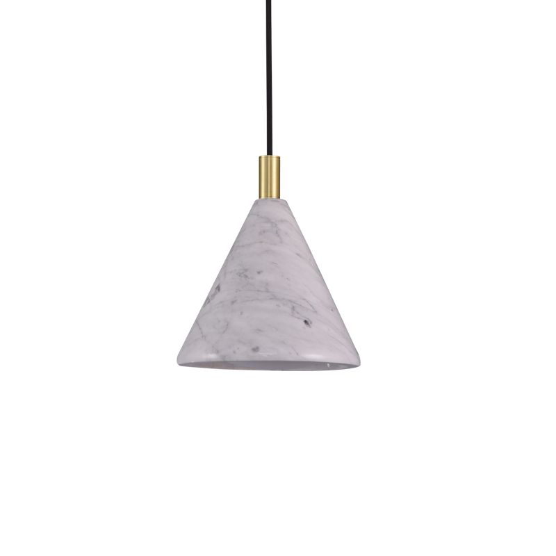 Cone Pendant Lighting Moderniste Ciment 1 Head White White LED Plafond Lampe Suspension pour le chevet