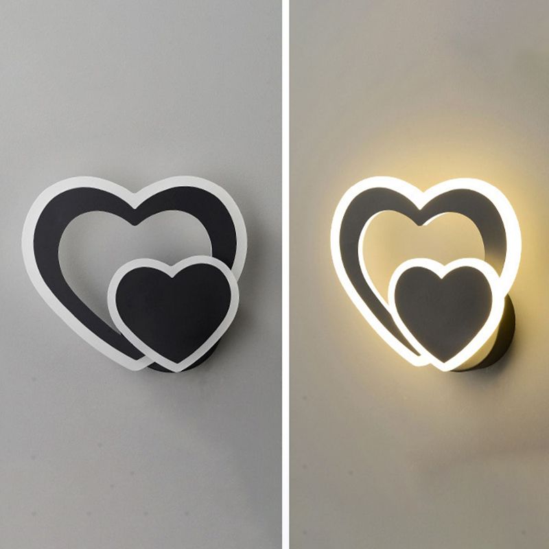 Modern Style Geometric Wall Mounted Lamps Metal 2 Lights Wall Lights